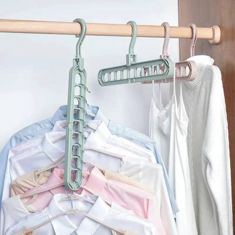 [Horizontal and vertical use] Douyin has the same multi-functional hanger, nine-hole non-slip finishing and storage device, and rotating drying rack.