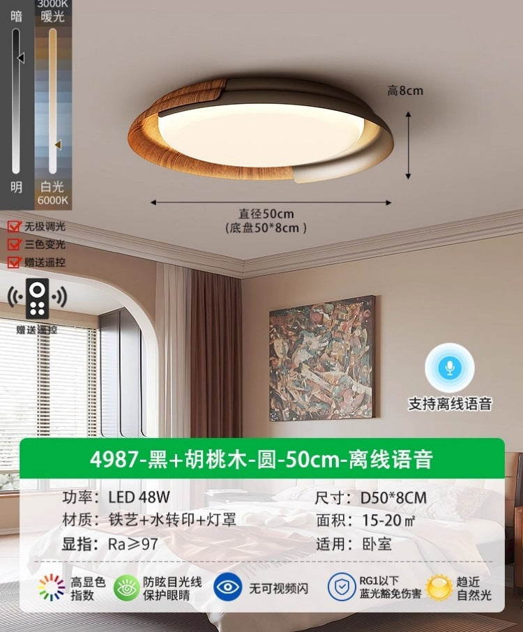 Circle of Light Full Spectrum Bedroom Ceiling Light Personality Round Minimalist Wabi Sanfeng Restaurant Study Eye Protection Lighting 1