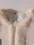 new summer cross-border fashion girls' fuzzy vest + knitted top + a-line skirt three-piece set