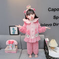 "sweet girl style" girls' pajamas - autumn/winter chic, kids' winter warm casual flannel loungewear