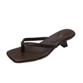 plus size small heel flip-flops for women  summer new arrivalfashioncasual square toe thin heel sandals