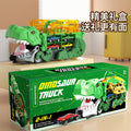 Kids' dinosaur toy car - tyrannosaurus rex transforming track set - educational storage gliding car - alloy diecast vehicle