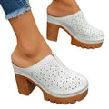 summer new arrival: plus-size women's heeled slippers for cross-border e-commerce. sizes 35-43 available. wholesale options available. dropshipping to  and