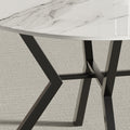 Custom-made nordic rock slab round dining table - modern minimalist home dining table - italian style extendable hotel negotiation table