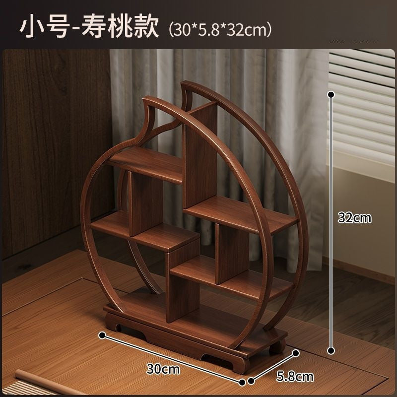Chinoiserie tea room desktop bogu rack solid wood tea table storage rack small teapot tea set tea cup storage display ornaments