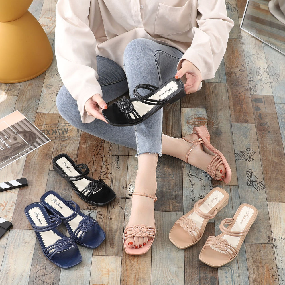 2022 high-heeled sandals for women to wear outside personalized slippers inspopular sandals slippers cross-border comfortable ins style