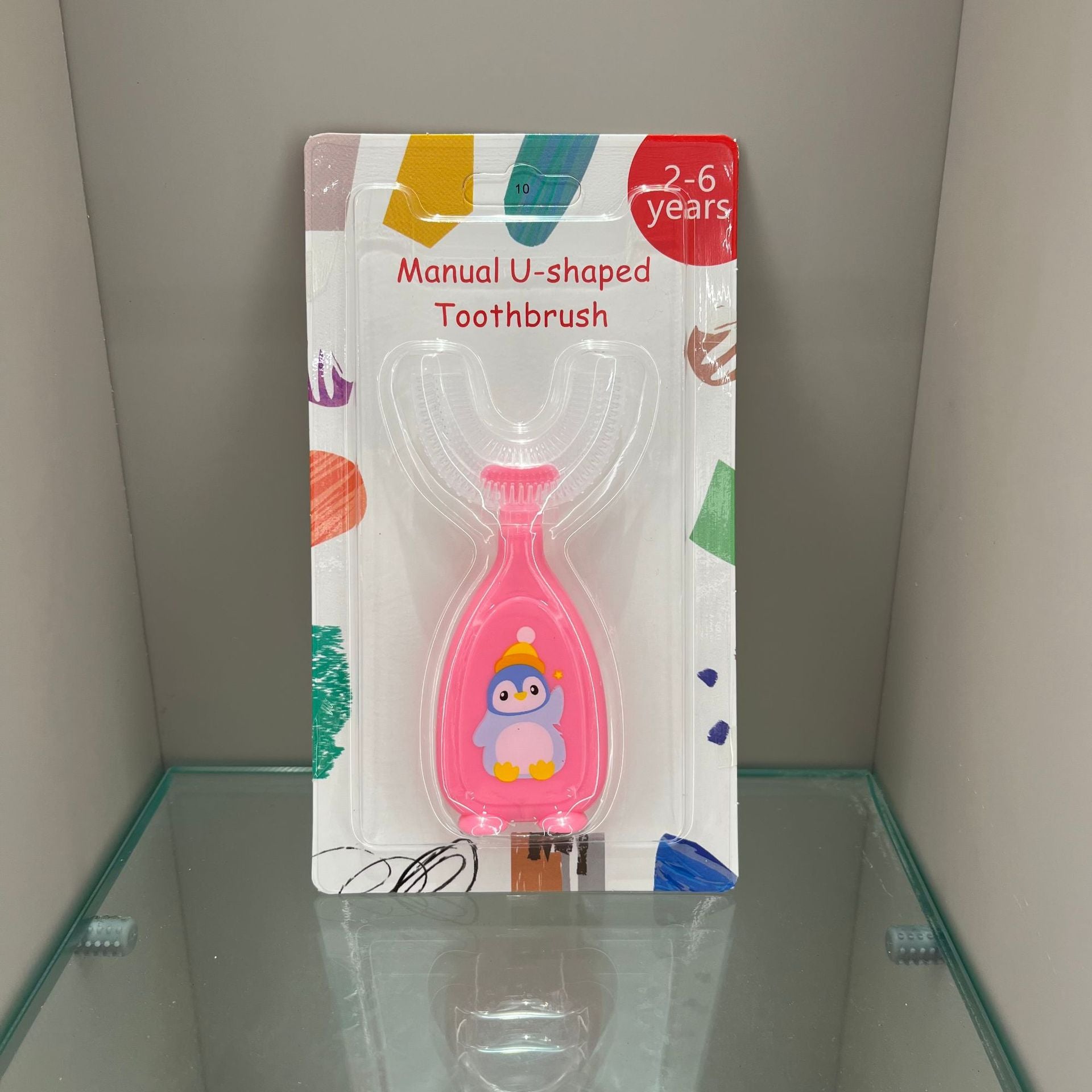 English card children's u-shaped teeth baby mouth brush silicone soft bristle toothbrush oral cleaning children's toothbrush