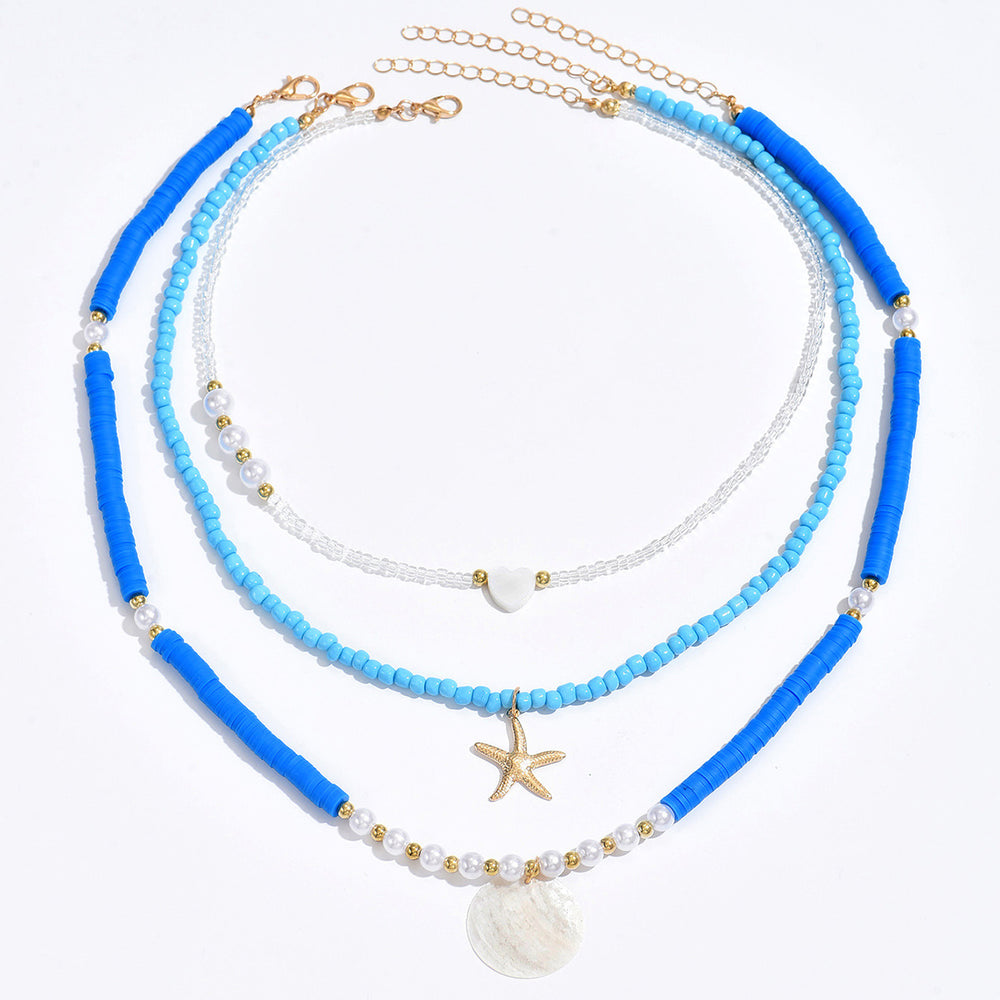 Wholesale seashell necklace set - european & american style, bohemian beach vacation accessories, beaded choker necklace for women