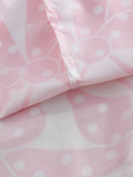 summer girls' sleeveless sundress - pink polka dot bow print with belted waist