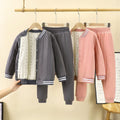 Kids school uniform handy gadgetfall and winternew arrival three-layer quilted cotton boys' cotton coat fleece-linedthickened inner layer girl's cotton jacket type a