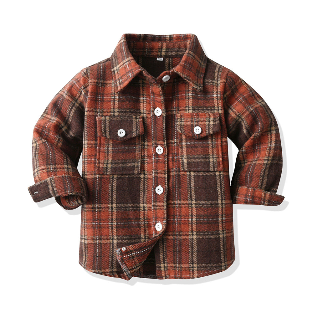 Export children's clothing boys multi-color patchwork plaid shirt long sleeves preppy style autumnew arrivalspring & fallkidstops