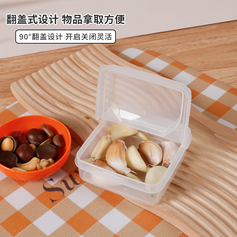 japanese cheese storage box refrigerator onion, ginger and garlic flip-top sealed storage box fruit butter block fresh-keeping box