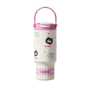 High-style cartoon coffee mug, 316 stainless steel insulated tumbler, large capacity car ice tumbler, portable straw water bottle