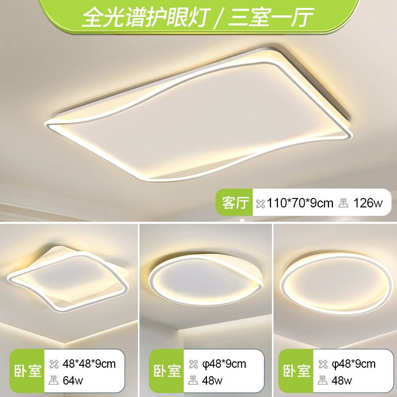Full Spectrum Ceiling Light Bedroom Light Minimalist Rectangle Modern Simple Nordic Lighting Home Zhongshan Living Room Main Light