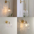 Wall lamp living room crystal wall lamp bedside lamp retroaccessible luxury crystal small chandelier aisle entrance french wall lamp casual