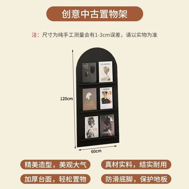 Bookshelf newspaper rack floor-standing popularins style simple creative impurity rack multi-layer decorative display rack