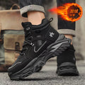 High-top men's shoes winter2025new arrivalfleece-linedheattechthickened cotton shoes sports dad shoes northeast outdoor snow boots