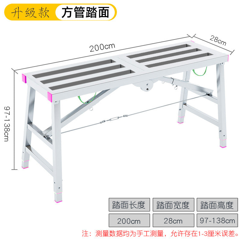 Dengyue portable folding telescopic stool single and double support scaffold hot dip galvanized folding footstool directly from the manufacturer