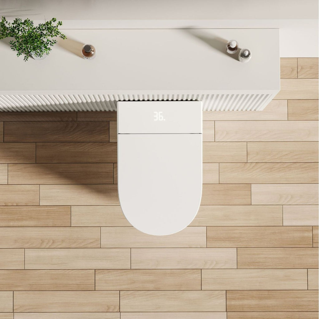 Smart home toilet integrated automatic flip flush toilet no water pressure limit foam shield built-in fragrance