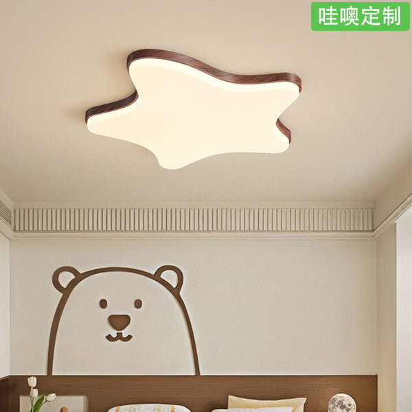 [Wow] Star ceiling lamp French antique room lamp romantic warm personality designer walnut lamp