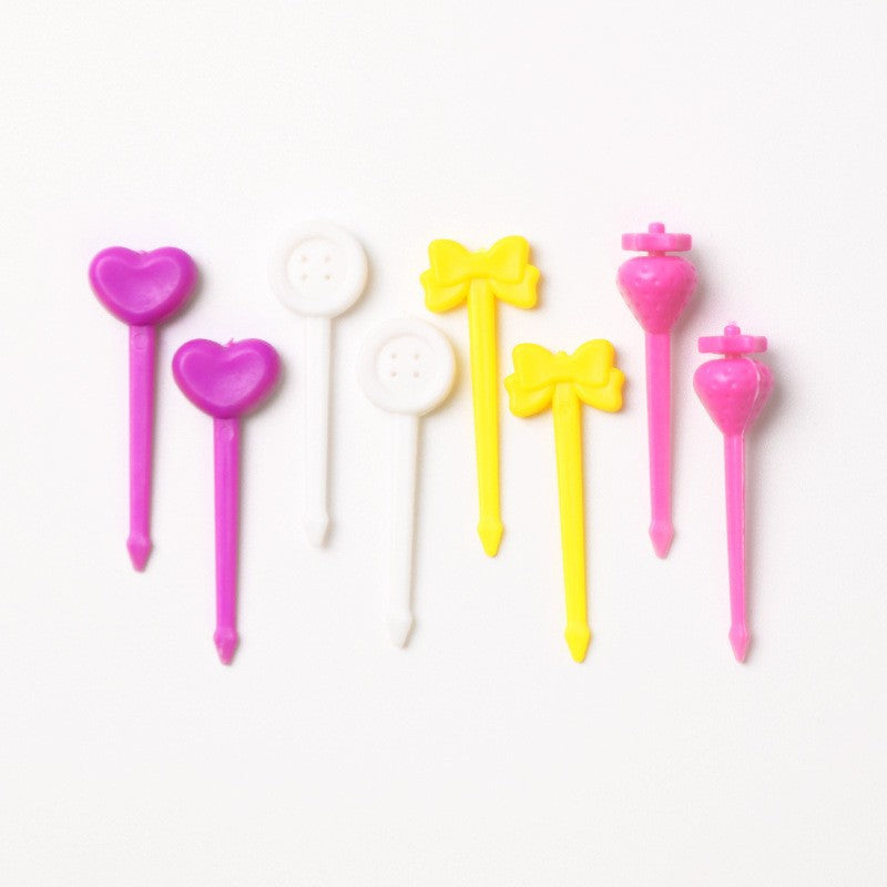 cartoon fruit fork set - cute animal creative fruit picks, bento fruit forks, dessert forks - wholesale