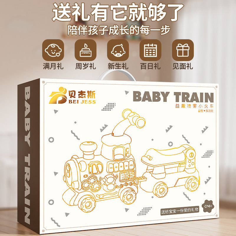 Baby multifunctional 5-in-1 walker stroller, educational anti-tip spray glider, cross-border hot-selling toy