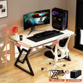 Desk, bedroom, gaming desk, study/writing desk, computer desk with cable management, wide desktop, thickened and reinforced table
