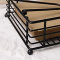 Modern minimalist metal square napkin holder iron art storage rack for cafes and restaurants - tabletop napkin dispenser