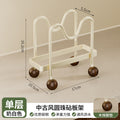 Medieval style countertop pot lid chopping board rack carbon steel kitchen cutting board rack pot spatula spoon vertical drain rack