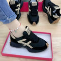 plus size women's shoes new arrival breathable leather sneakers women's korean version thick solecasual soft bottom running dad shoes