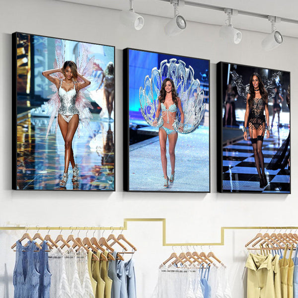 Underwear store decorative painting Victoria's Secret angel beautiful body shape shaping beauty salon hanging painting sexy woman poster wall painting