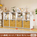 Freestanding steel bookcase for home use - modular grid design, wall-mounted or freestanding, multi-tier bookshelf, children's iron art storage rack