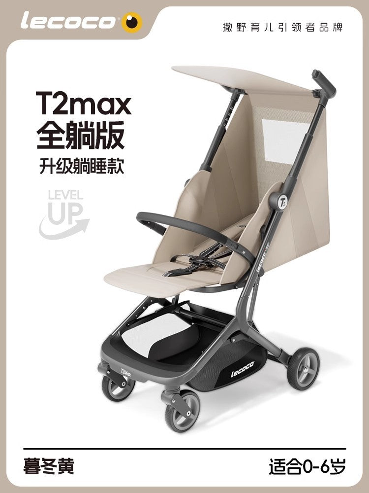 Leka pocket car T2max four-wheel baby stroller, light and foldable, can board, can sit and lie down, walk the baby artifact