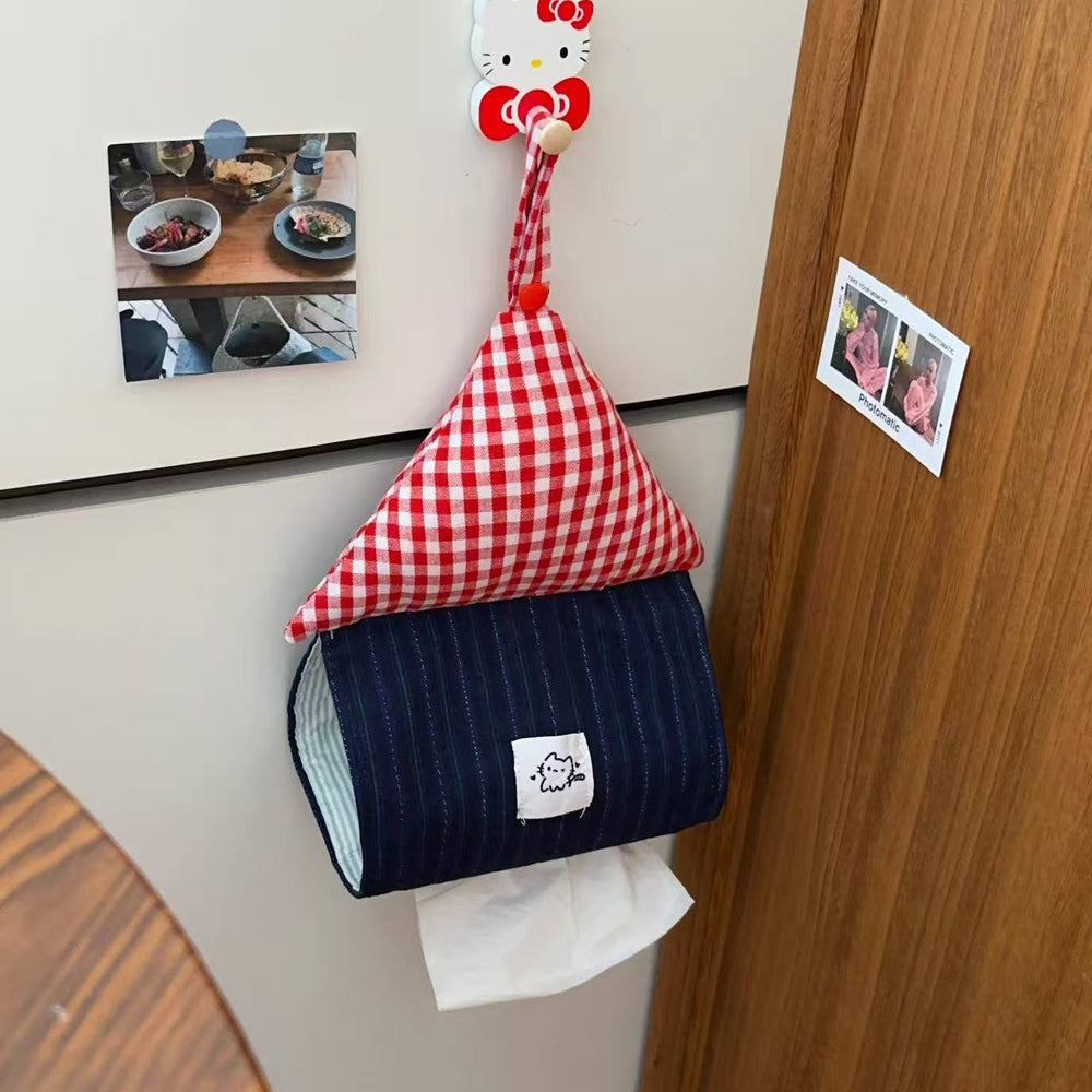 Creative small house paper box dormitory for home kitchen bathroom tissue box high-looking wall-mounted tissue hanging bag