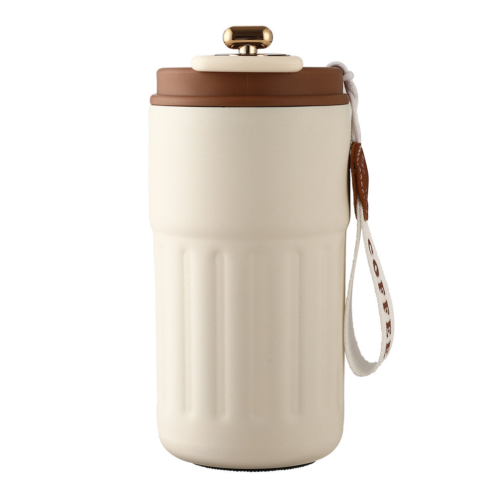 Coffee mug 316 stainless steel insulated tumbler - stylish design for students, home use, keeps drinks cold, large capacity