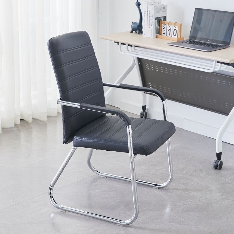 Minimalist ergonomic office chair for conference reception, comfortable for extended sitting, staff computer chair - default option: other plastic