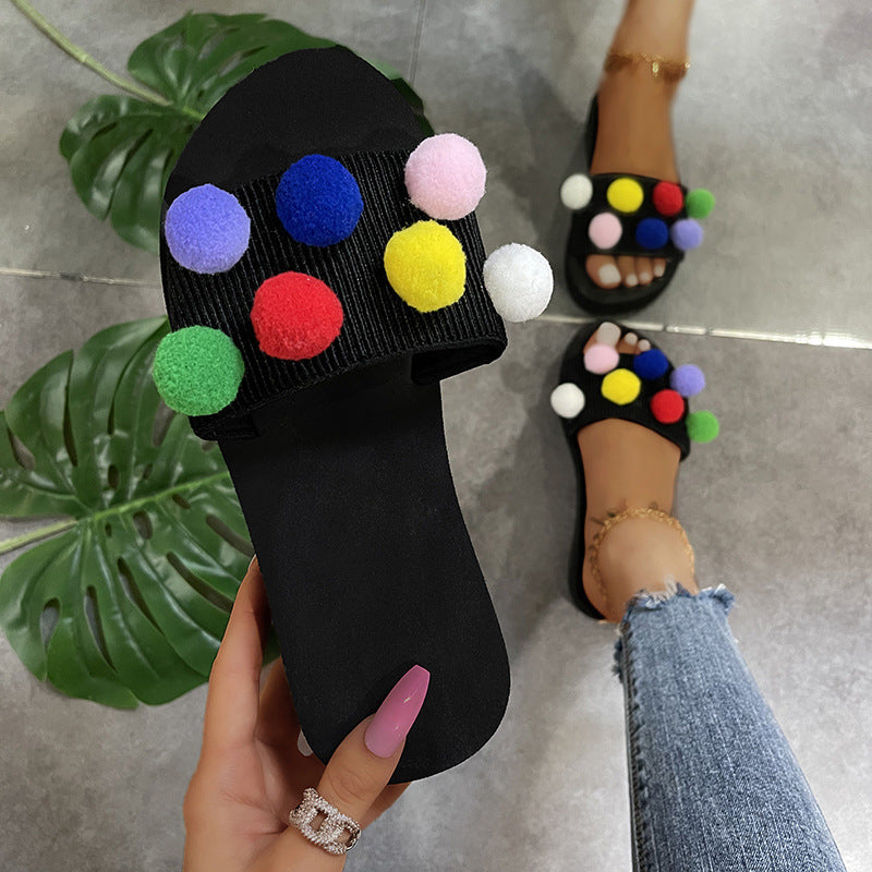 Amazon aliexpress plus size fashion women's sandals women's summer outwear plus size candy color one-line sandals wholesale