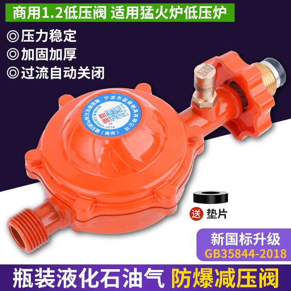 New national standard 1.2L commercial liquefied gas pressure reducing valve gas stove liquefied gas explosion-proof pressure reducing valve with meter safety valve