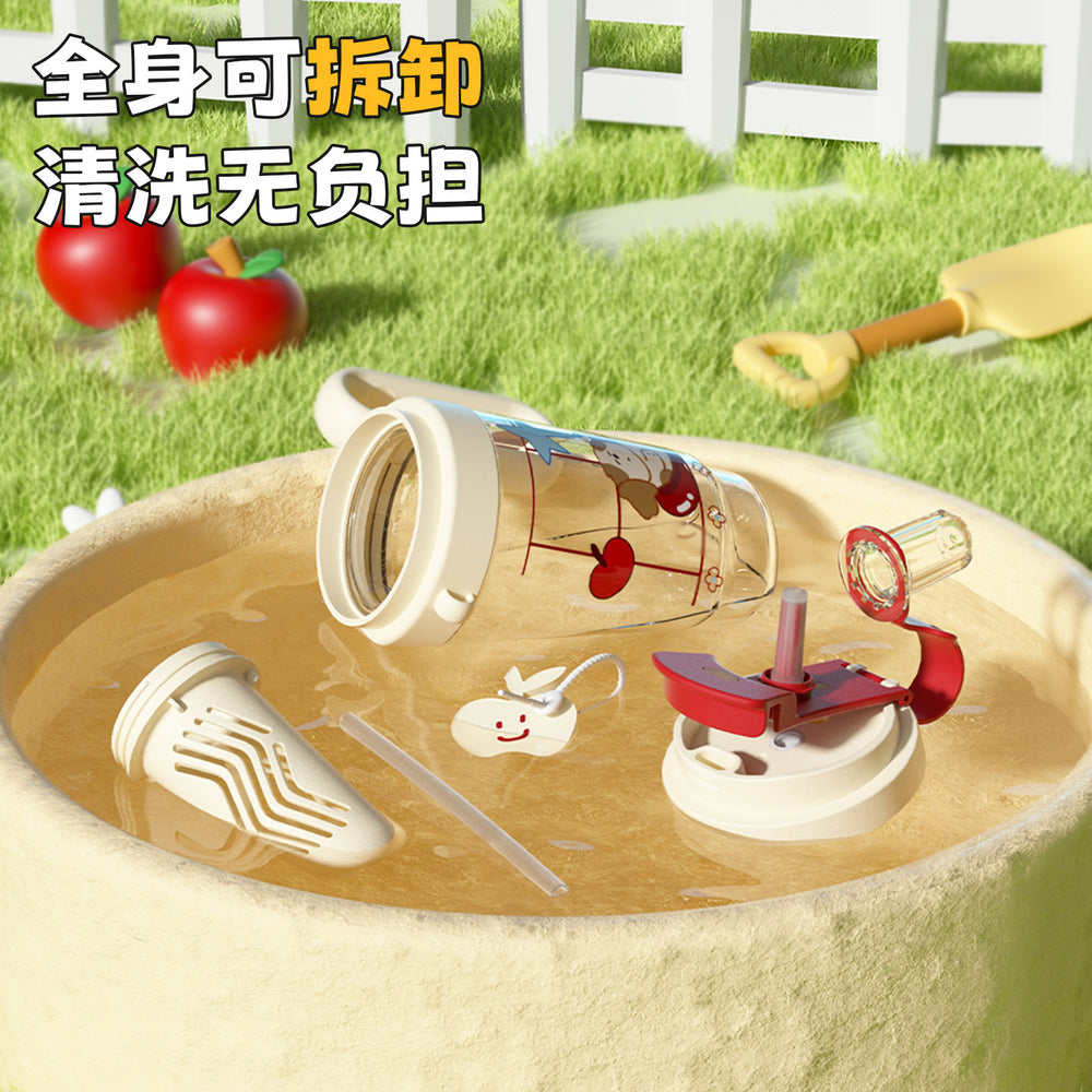 Water cup for girls, good-looking, cute, large-capacity straw cup, plastic summer jumbo cup, new arrival tea ice cup