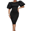 D3112 cross-border women's clothing  summer new arrival puff sleeve bodycon sexy evening party dress european and american style dress