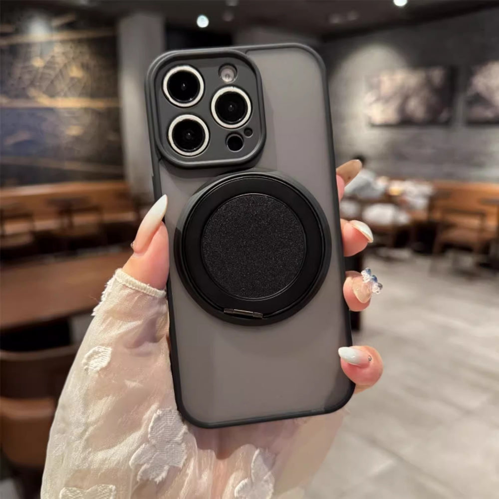 17 mobile phone case rotating stand 360 matte skin feel suitable for iphone 16 high-end pivot 11 apple 15pro
