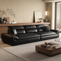 Genuine leather sofa living room italian normcore sofa accessible luxury modern creative straight row extra wide sitting deep sailboat leather sofa