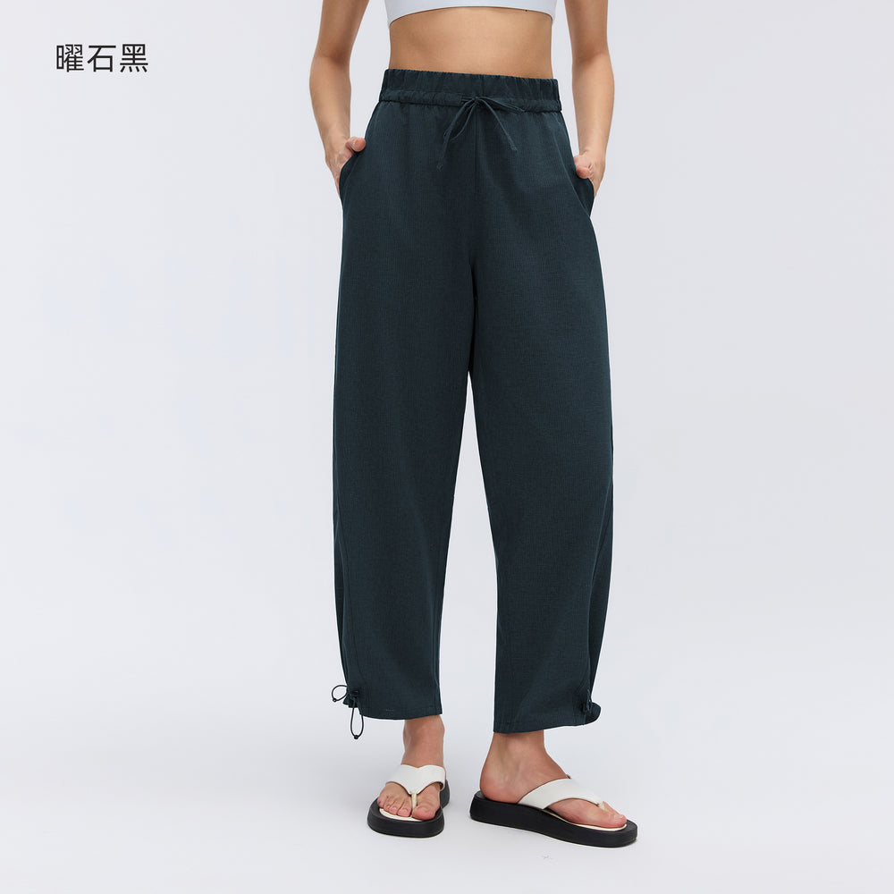 Spring/summer new arrival: women's casual drawstring ankle pants - quick-dry, breathable, activewear cropped trousers (style d26043)