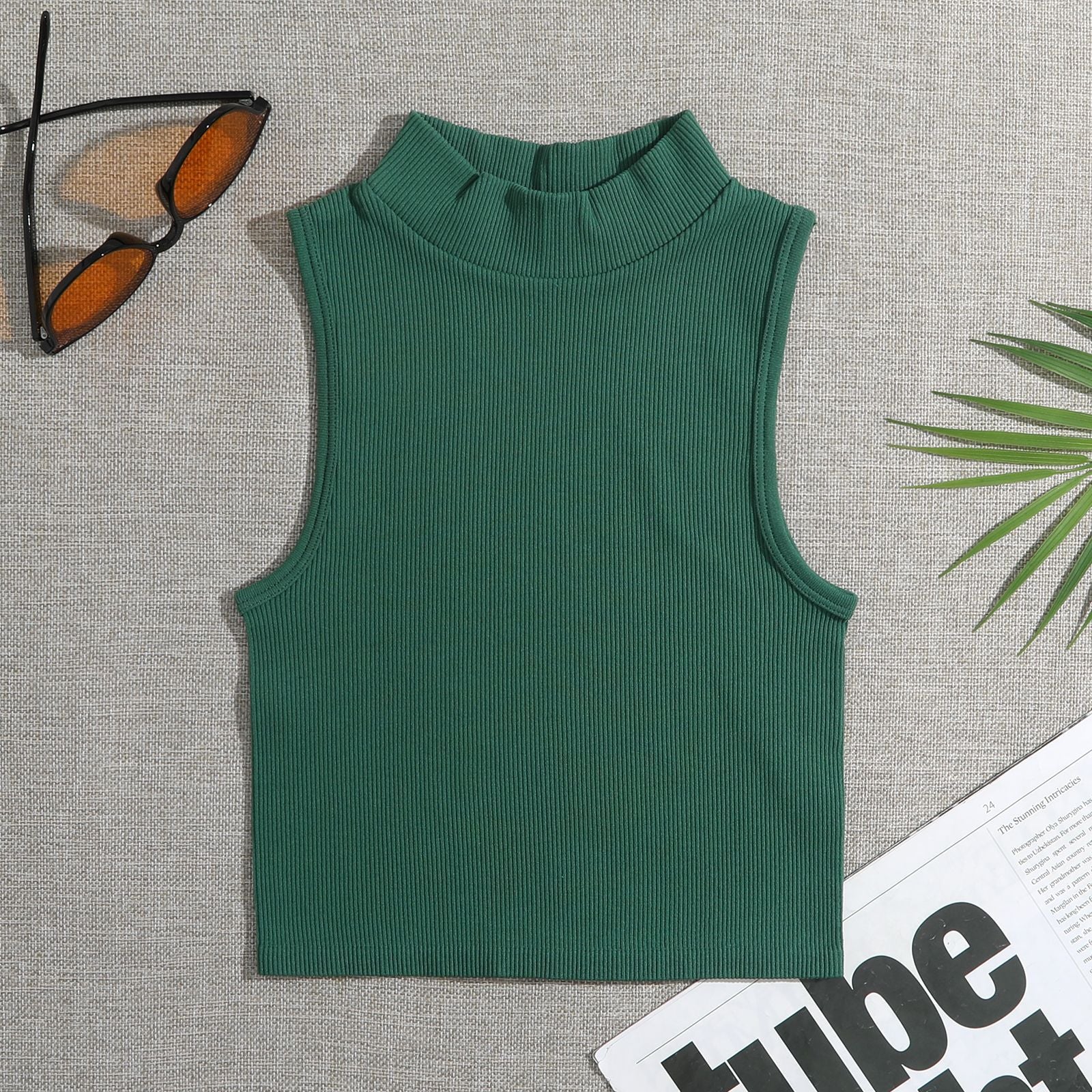 primer autumn and winter threaded turtleneck vest nylon  sports bra quick-drying yoga clothing underwear