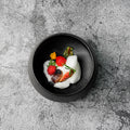 Ins creative ceramic rice bowl black frosted high-leg for home soup bowl restaurant noodle bowl dessert bowl ceramic tableware