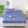 New arrival high weight brushed quilted bed sheet pure color washed cotton mattress protector cotton thickened bed cover bed cover