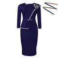 D3299 european and american style women's clothing  autumn/winter new arrivals solid color bodycon pencil skirt ol african dress