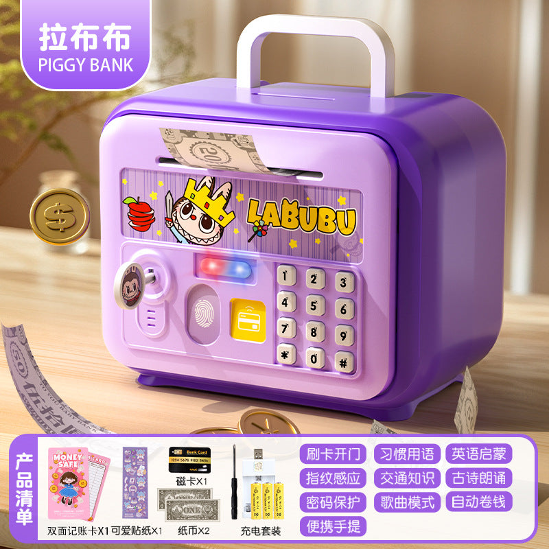 Nezha kids boys and girls piggy bank safe cabinet key password box savings coin storage storage