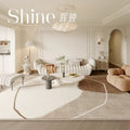 Carpet living room japanese style imitation cashmere coffee table wabi-sabi bedroom ins style brown design thickened coffee table floor mat