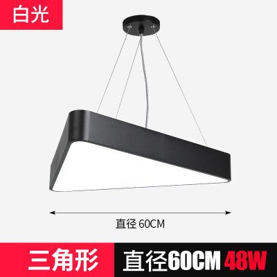 Triangle chandelier LED modeling light creative office gym light Internet cafe shopping mall supermarket industrial wind lamp